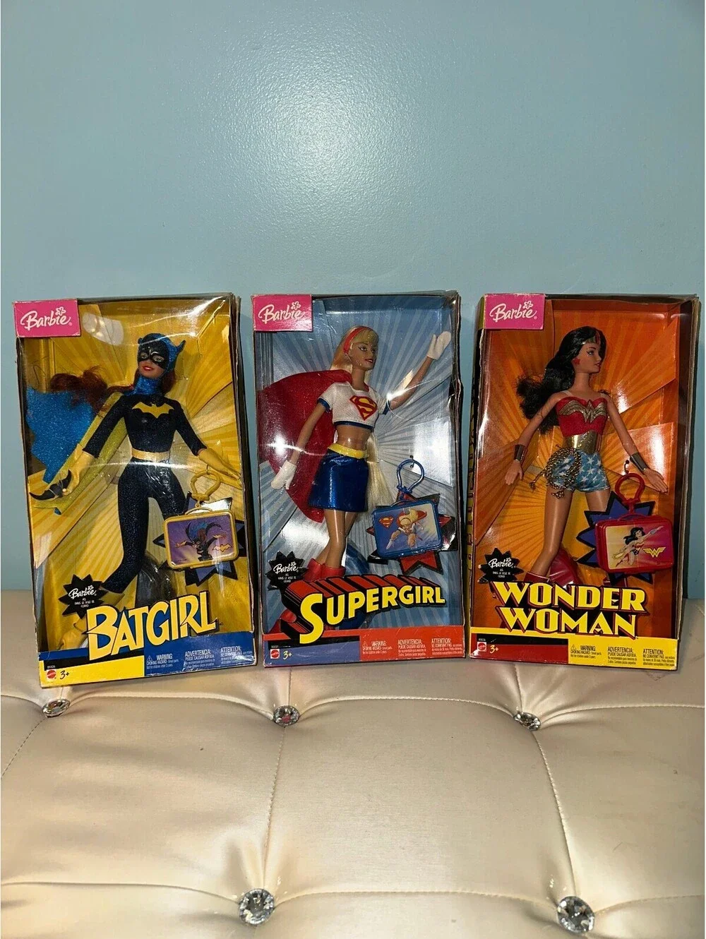 Barbie DC Comics Superhero Doll Set BatG SuperG WonderW NWT